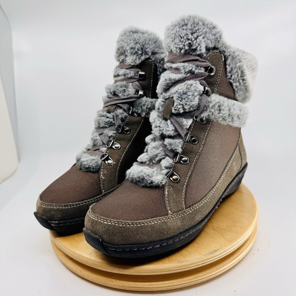 Aetrex Fiona Boots Women's EU 38 US 7.5-8 Gray Winter Comfort Boots - Picture 2 of 8